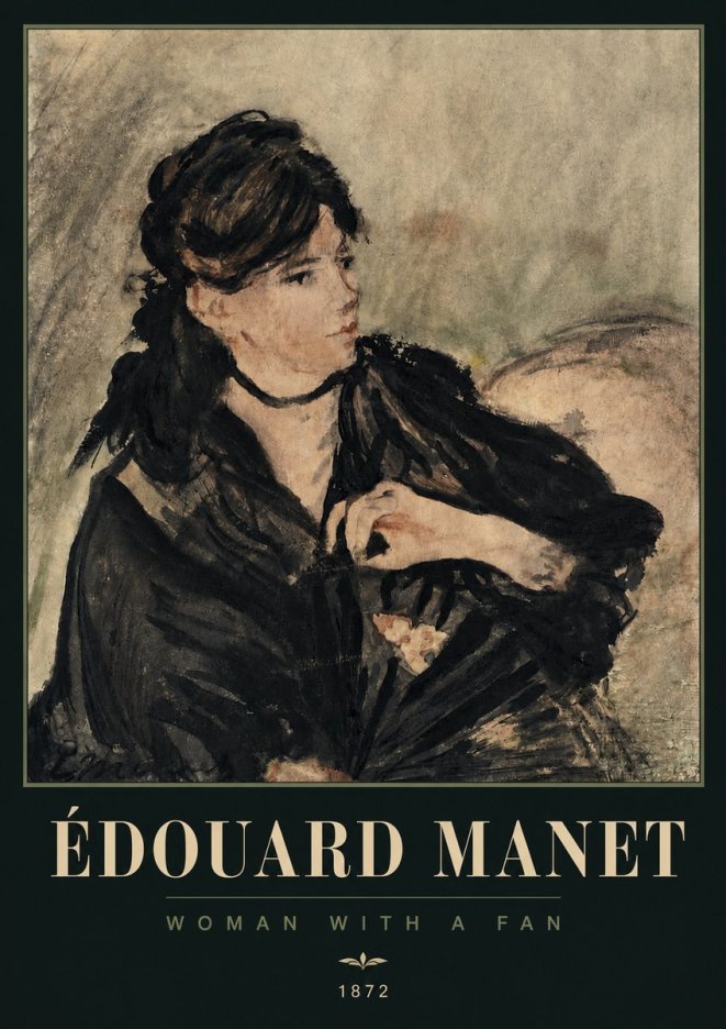 Édouard Manet Woman with a Fan No3 - Poster