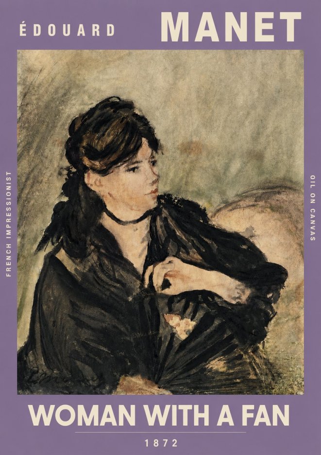 Édouard Manet Woman with a Fan No4 - Poster