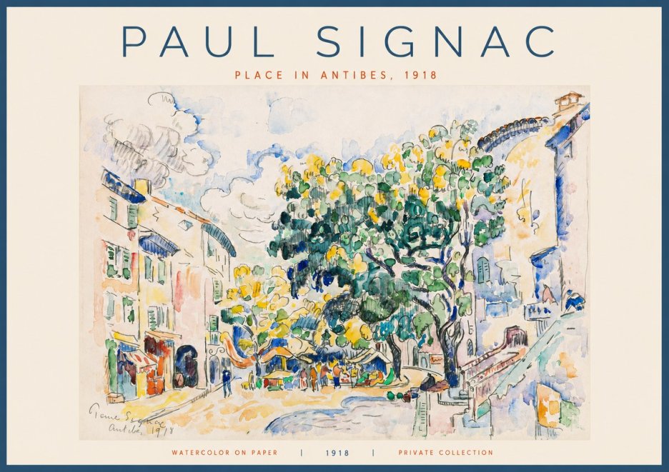 Signac Place in Antibes, 1918 No4 - Poster