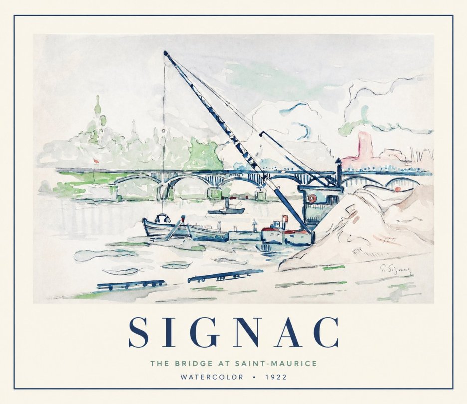 Signac The Bridge at Saint-maurice No1 - Poster