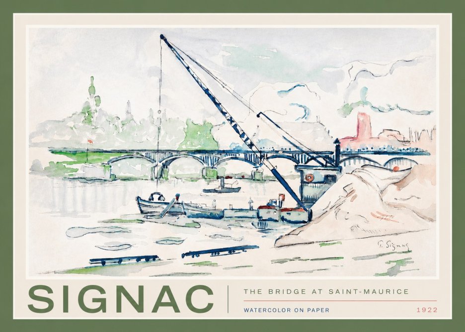 Signac The Bridge at Saint-maurice No4 - Poster