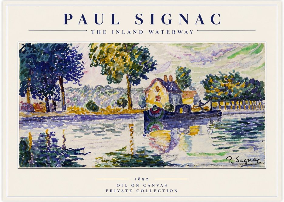 Signac The Inland Waterway No3 - Poster