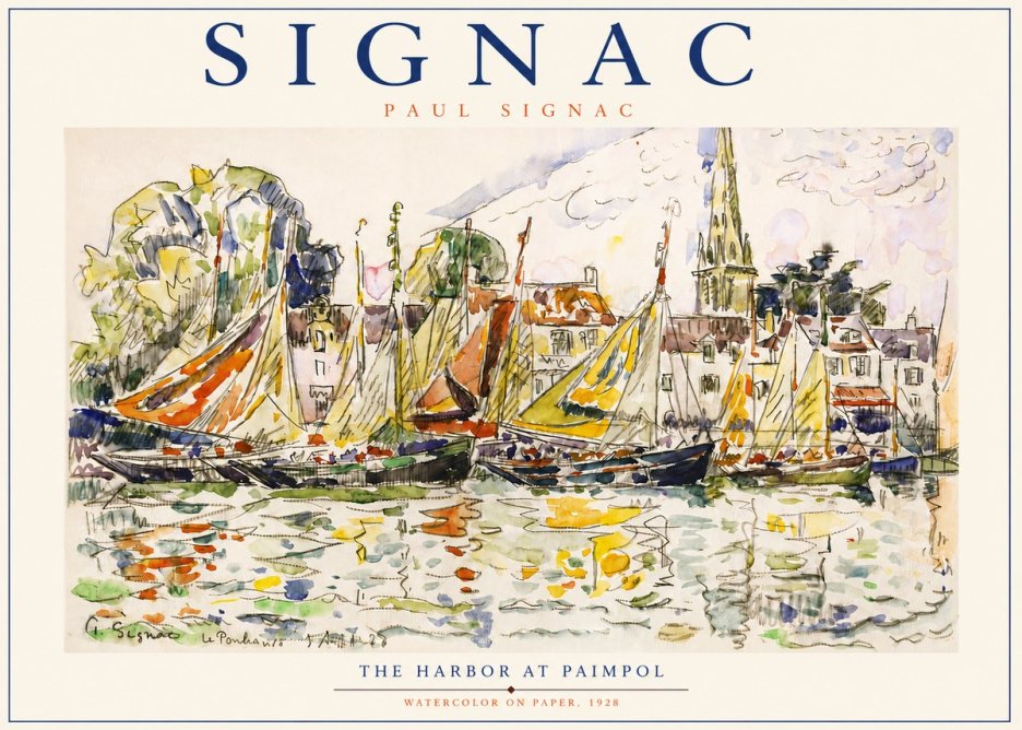 Signac The Harbor at Paimpol No3 - Poster