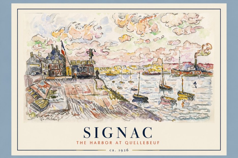Signac The Harbor at Quellebeuf No2 - Poster
