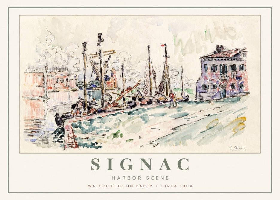 Signac Harbor Scene No2 - Poster