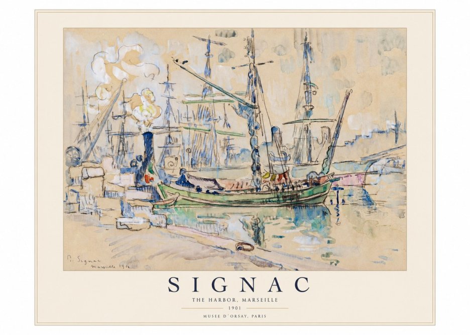Signac The Harbor, Marseille No1 - Poster
