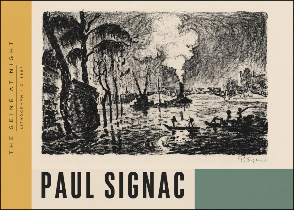 Signac The Seine at Night No4 - Poster