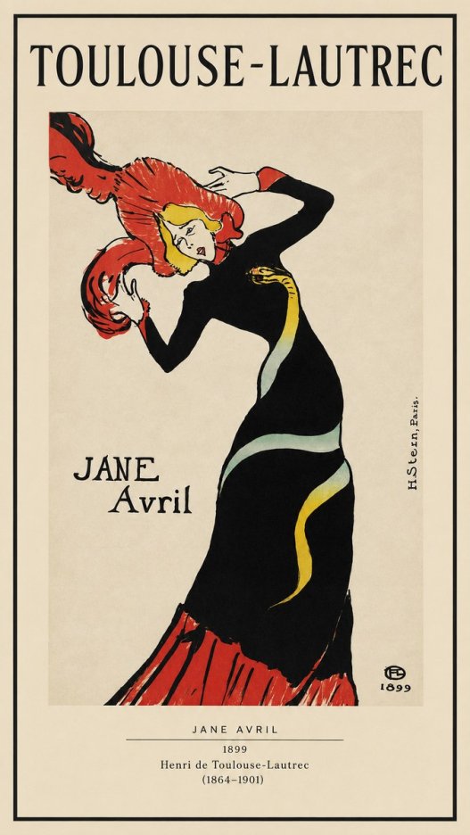Toulouse-Lautrec Jane Avril I No1 - Poster
