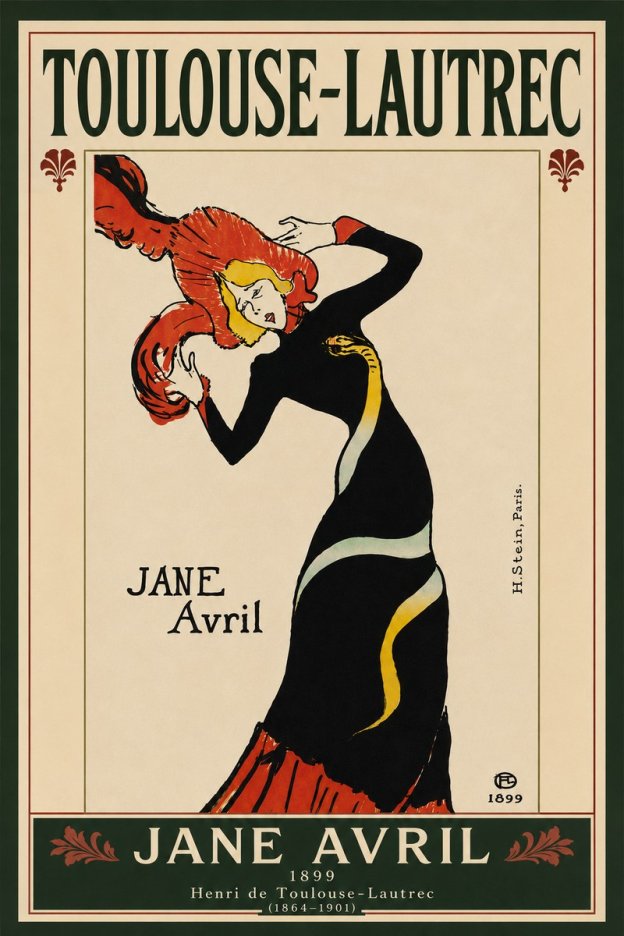 Toulouse-Lautrec Jane Avril I No6 - Poster