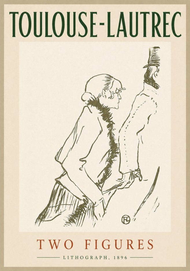Toulouse-Lautrec Two Figures No4 - Poster
