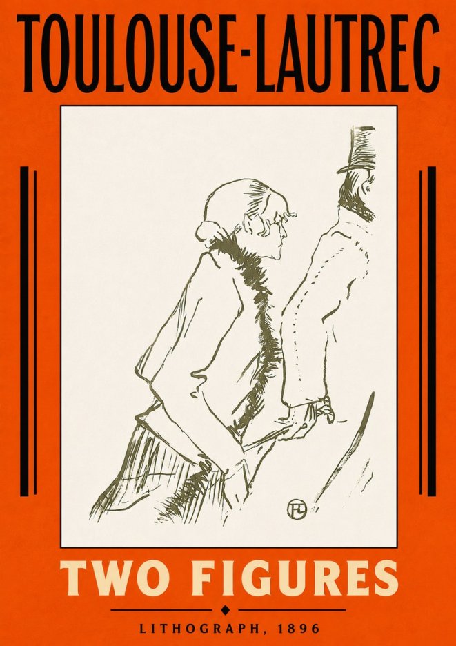 Toulouse-Lautrec Two Figures No5 - Poster
