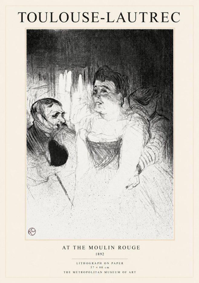 Toulouse-Lautrec At the Moulin Rouge XVII No1 - Poster
