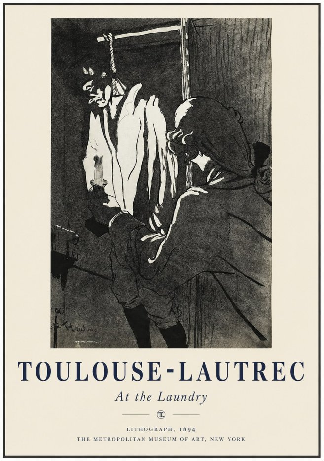 Toulouse-Lautrec At the Laundry No1 - Poster