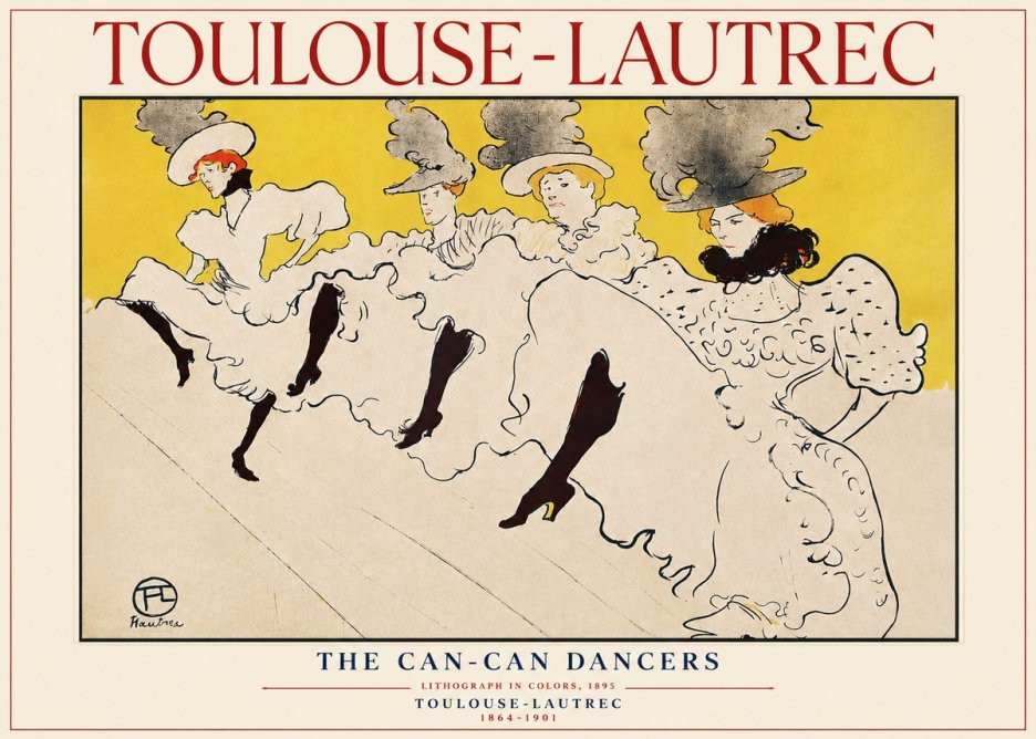 Toulouse-Lautrec The Can-can Dancers No3 - Poster