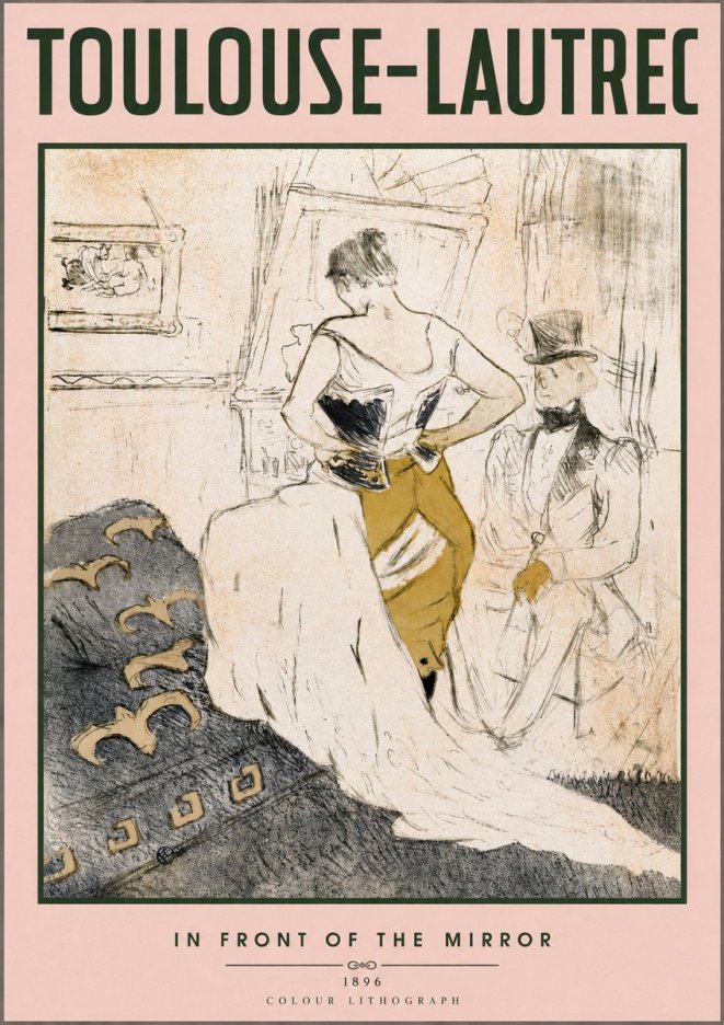 Toulouse-Lautrec In Front of the Mirror No3 - Poster