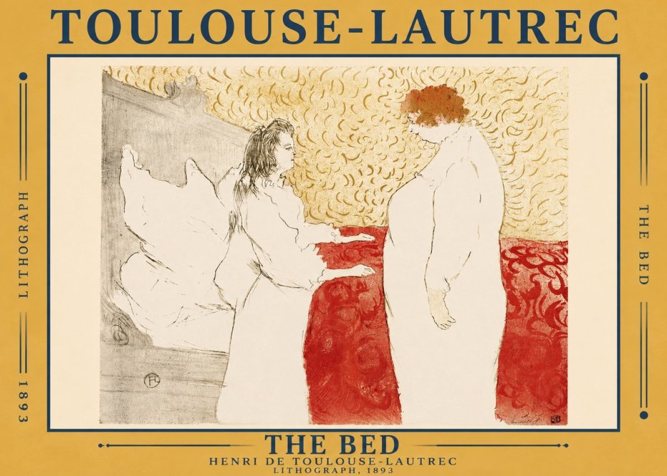 Toulouse-Lautrec The Bed No4 - Poster