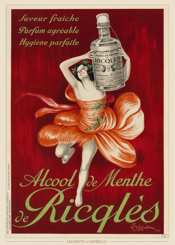 Leonetto Cappiello Alcool De Menthe De Ricqlès I No6 - Poster