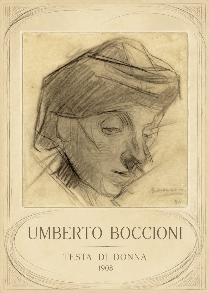 Umberto Boccioni Testa Di Donna No4 - Poster