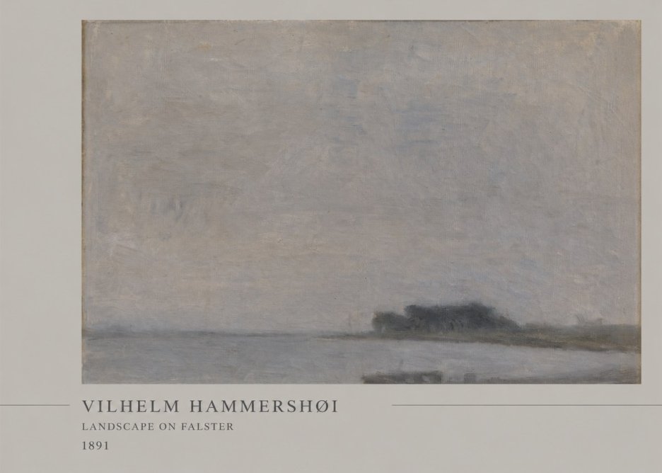 Vilhelm Hammershøi Landscape on Falster No5 - Poster