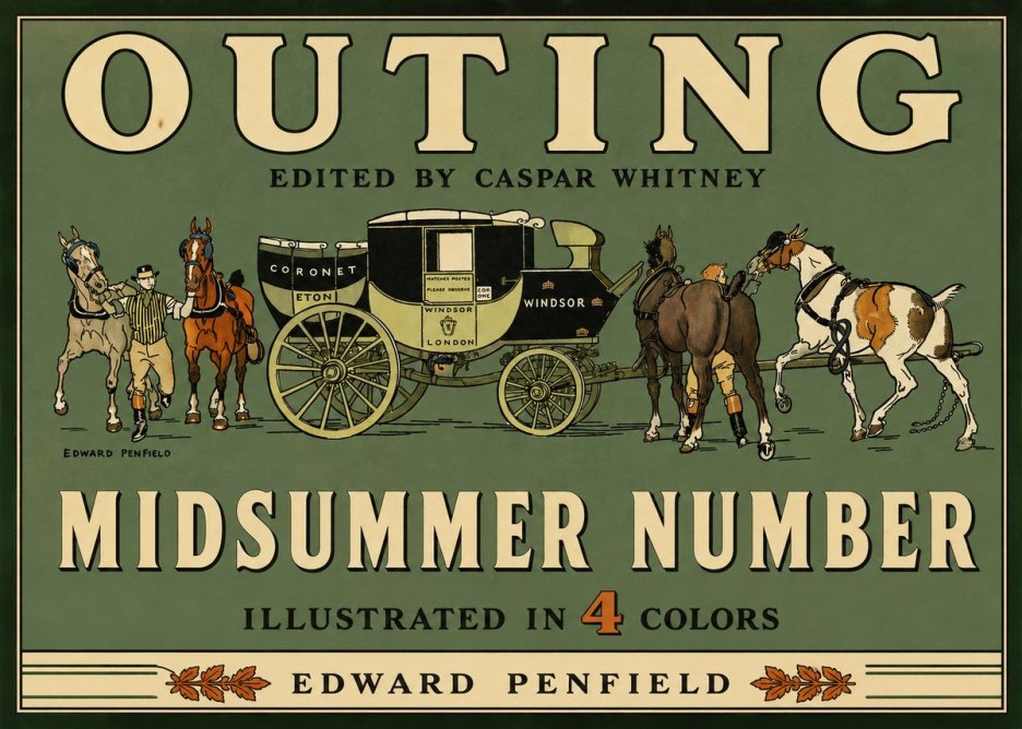 Edward Penfield Outing - Midsummer Number No3 - Poster