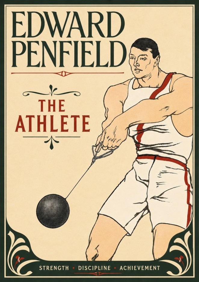 Edward Penfield The Athlete No6 - Poster