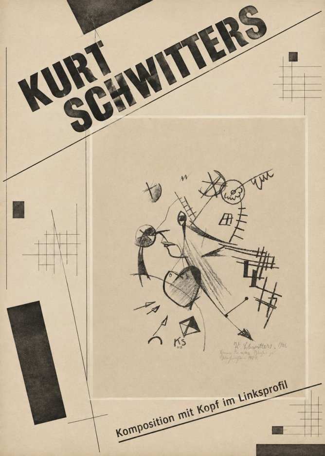 Kurt Schwitters Komposition Mit Kopf Im Linksprofil No3 - Poster