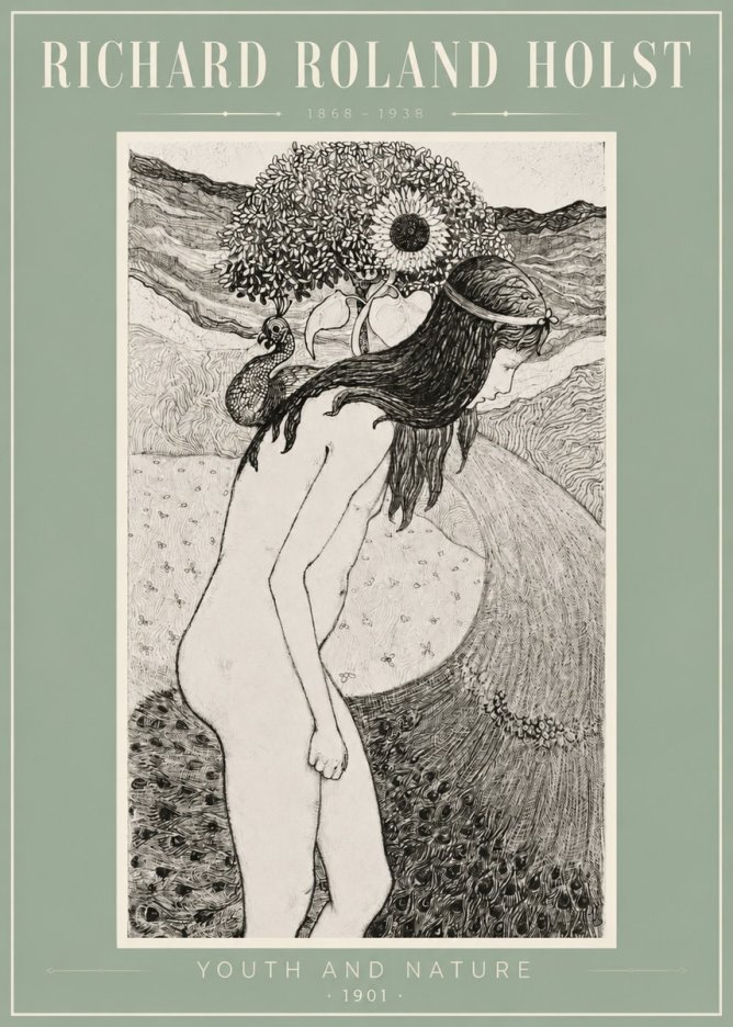 Richard Roland Holst Youth and Nature No3 - Poster