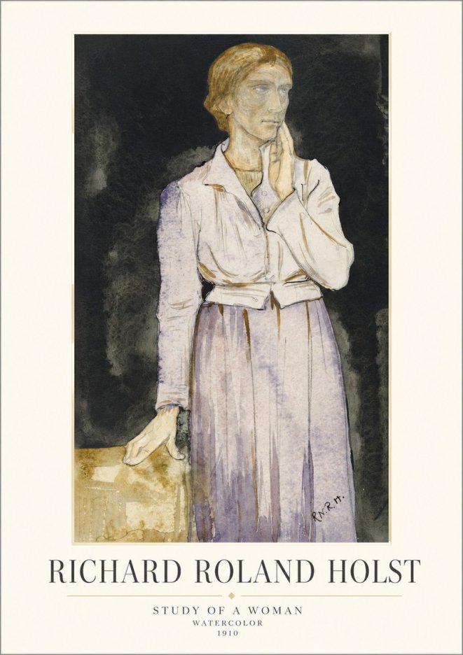 Richard Roland Holst Study of a Woman No1 - Poster