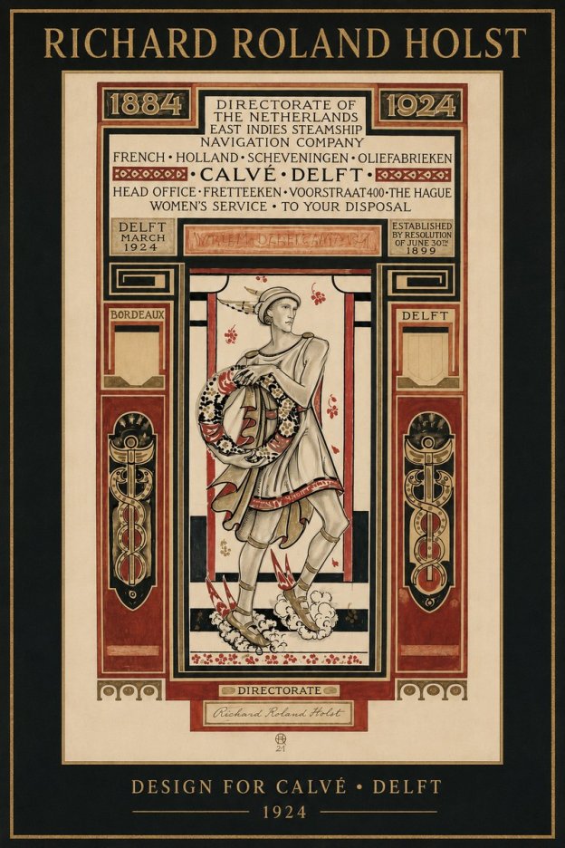 Richard Roland Holst Design for Calvé • Delft No2 - Poster