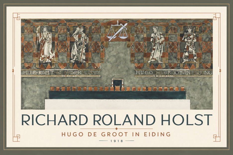 Richard Roland Holst Fresco Design - City Hall, Lidingö No3 - Poster