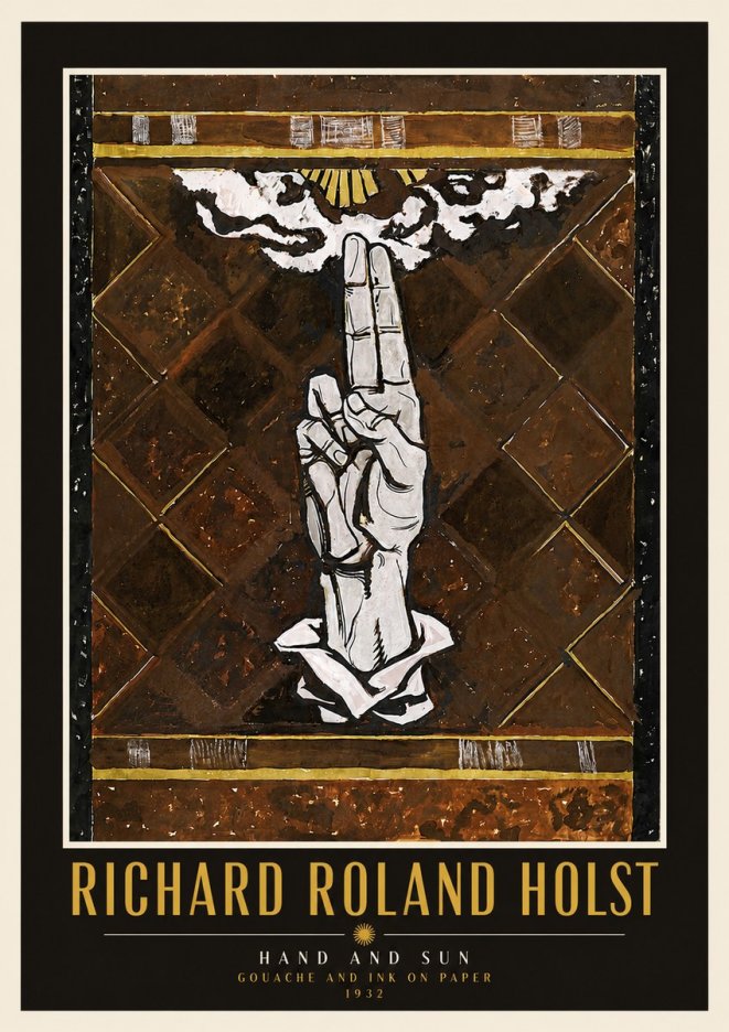 Richard Roland Holst Hand and Sun No5 - Poster