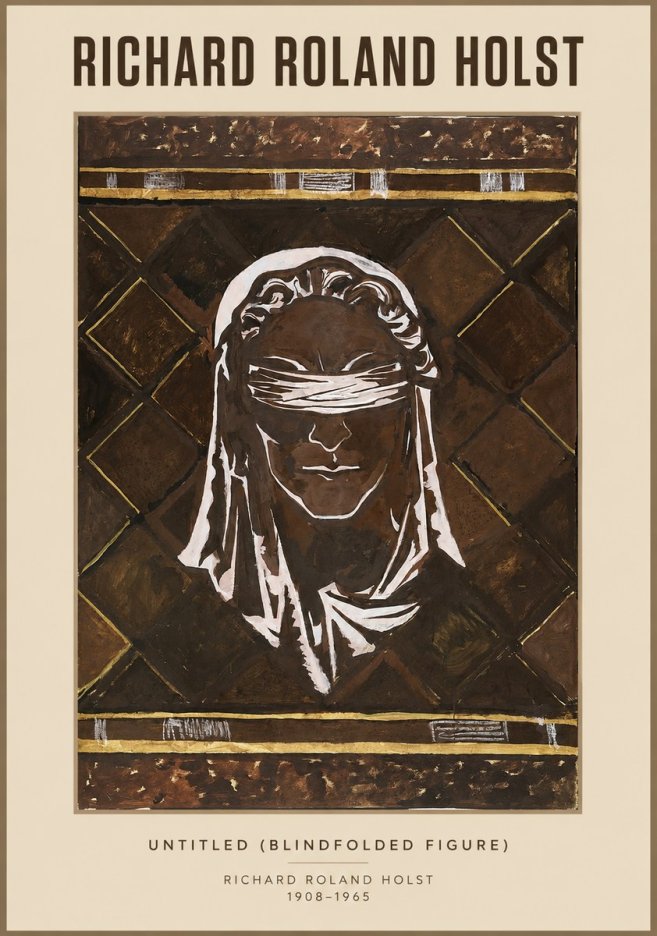 Richard Roland Holst Untitled (Blindfolded Figure) No1 - Poster