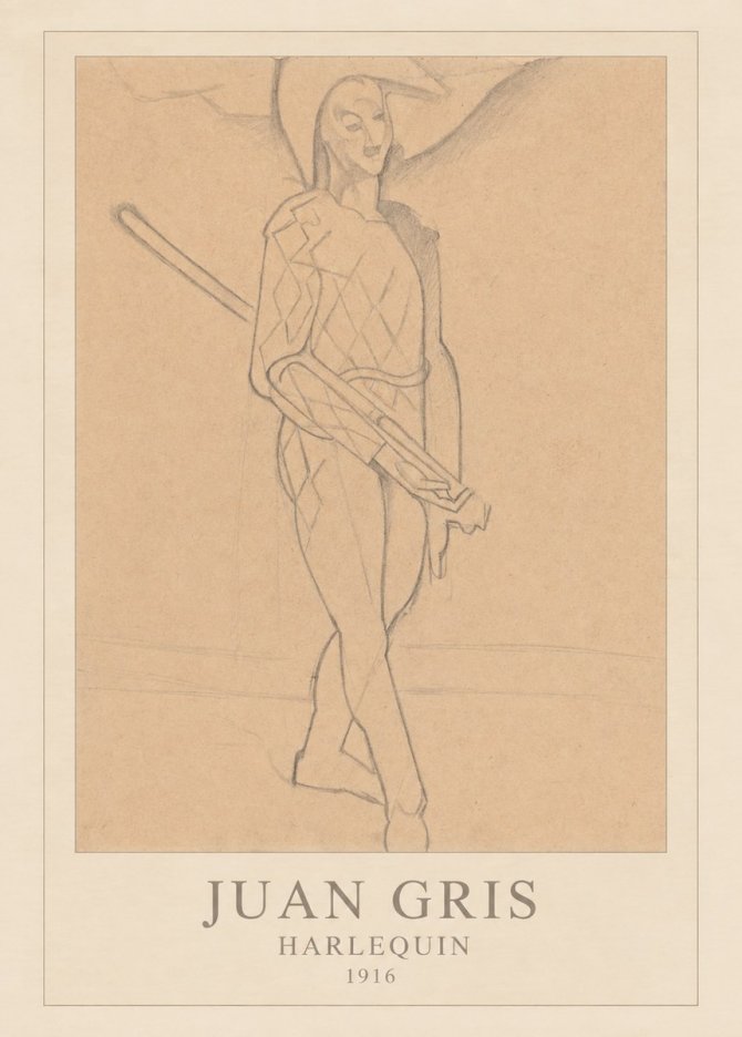 Juan Gris Harlequin No4 - Poster