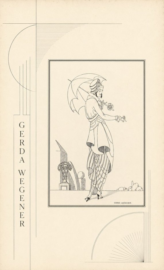 Gerda Wegener Elegant Figure with Parasol No2 - Poster