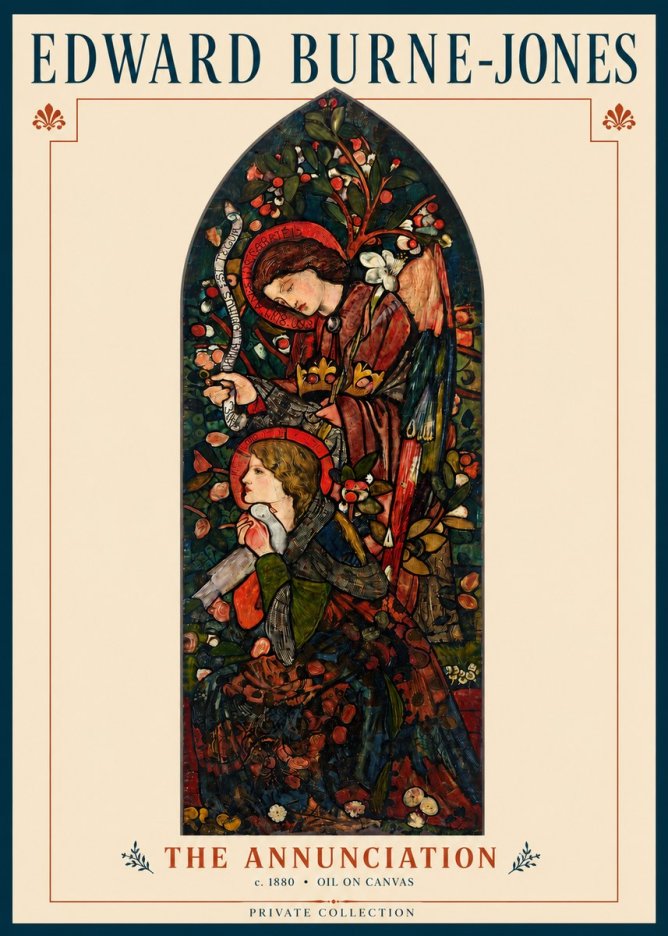 Edward Burne-Jones The Annunciation I No3 - Poster