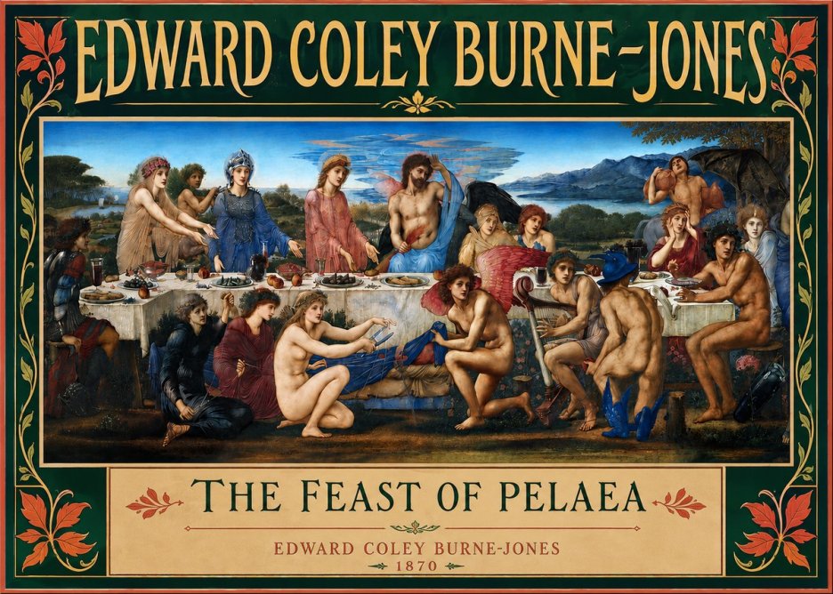 Edward Burne-Jones The Feast of Pelaea No3 - Poster
