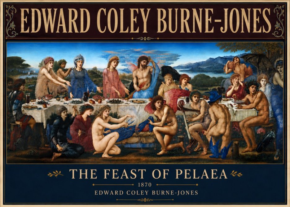 Edward Burne-Jones The Feast of Pelaea No4 - Poster