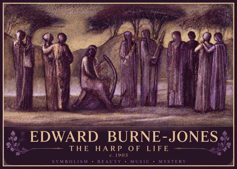 Edward Burne-Jones The Harp of Life No4 - Poster