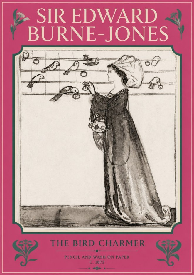 Edward Burne-Jones The Bird Charmer No2 - Poster