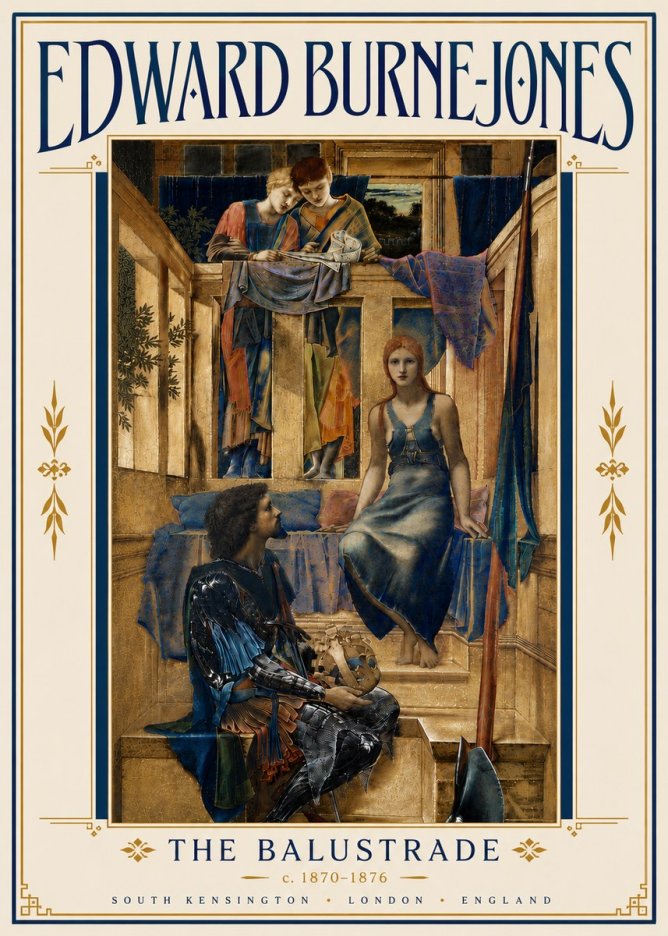 Edward Burne-Jones The Balustrade No6 - Poster