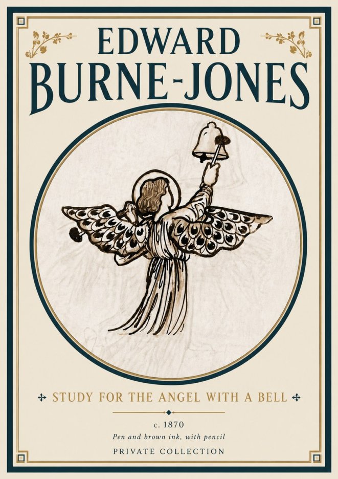 Edward Burne-Jones Study for the Angel with a Bell No6 - Poster