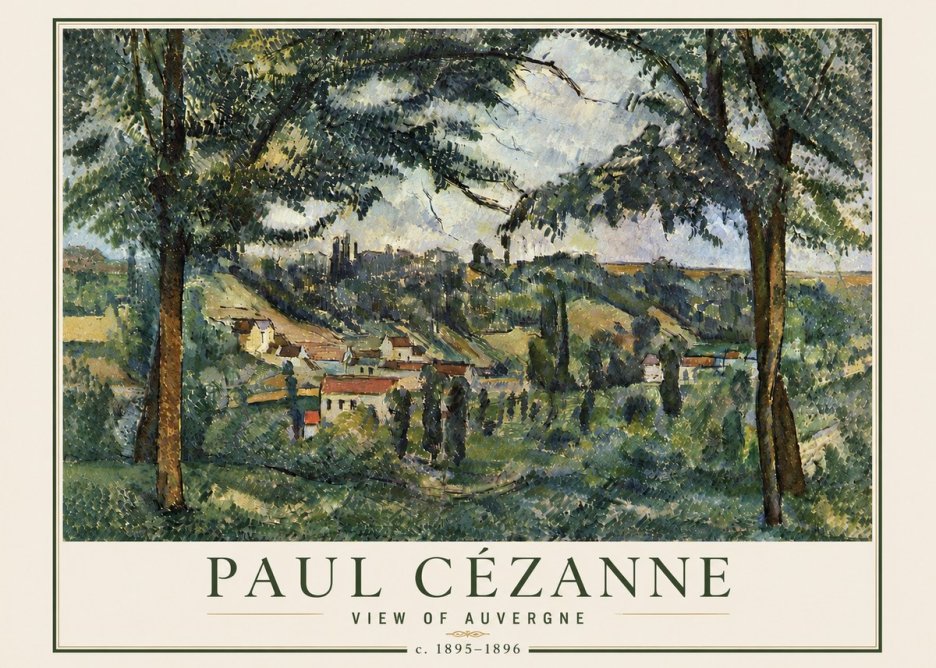 Paul Cézanne View of Auvergne No6 - Poster