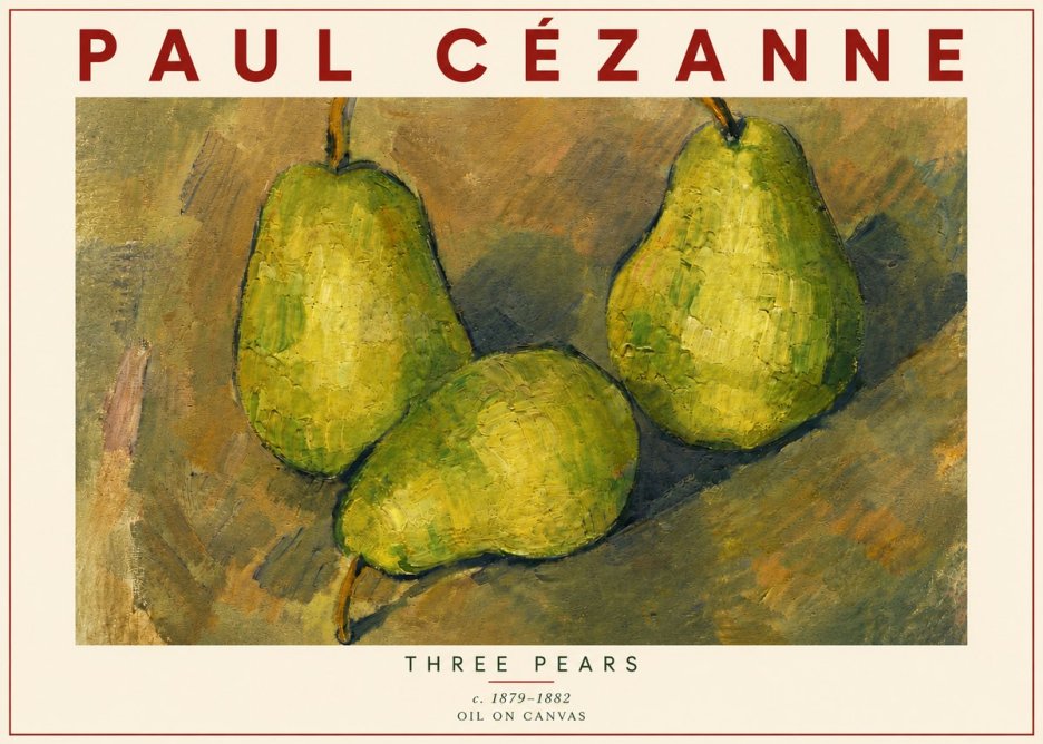 Paul Cézanne Three Pears No5 - Poster