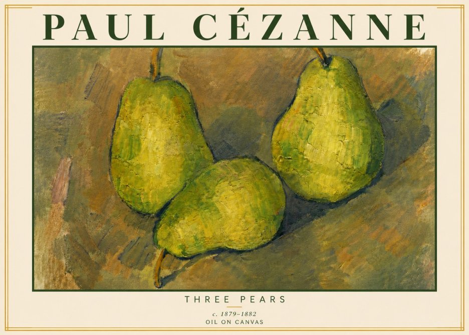 Paul Cézanne Three Pears No6 - Poster