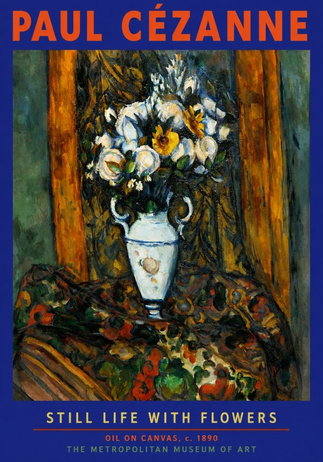 Paul Cézanne Still Life with Flowers No2 - Poster