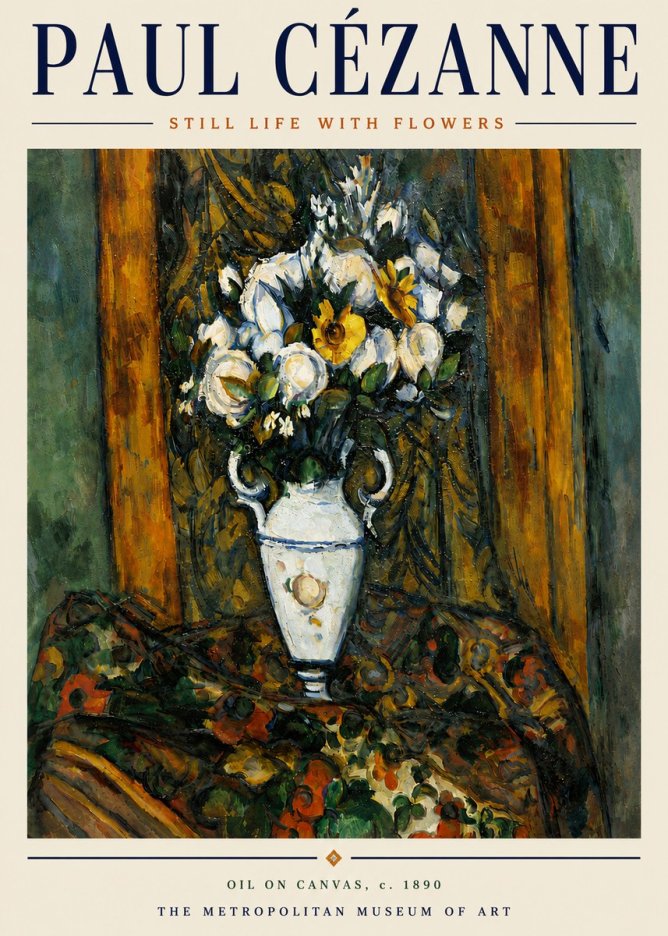 Paul Cézanne Still Life with Flowers No5 - Poster