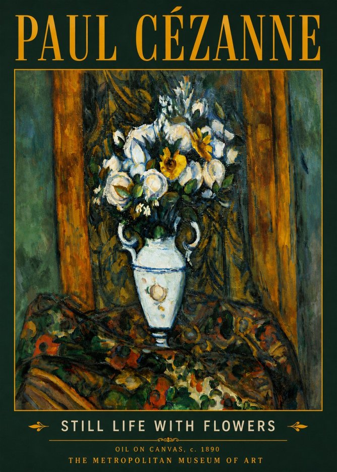 Paul Cézanne Still Life with Flowers No6 - Poster