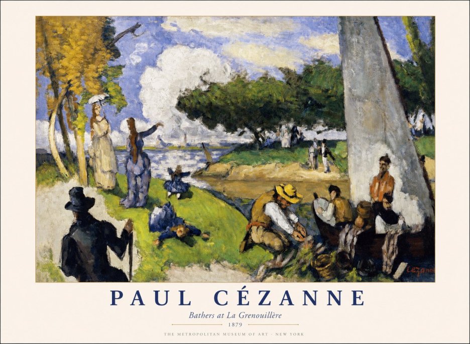 Paul Cézanne Bathers at La Grenouillère No1 - Poster