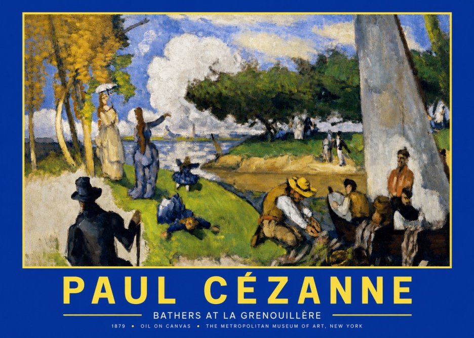 Paul Cézanne Bathers at La Grenouillère No2 - Poster