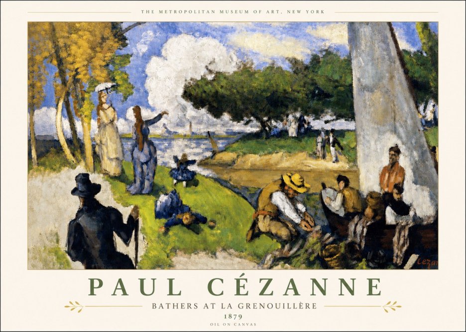 Paul Cézanne Bathers at La Grenouillère No3 - Poster